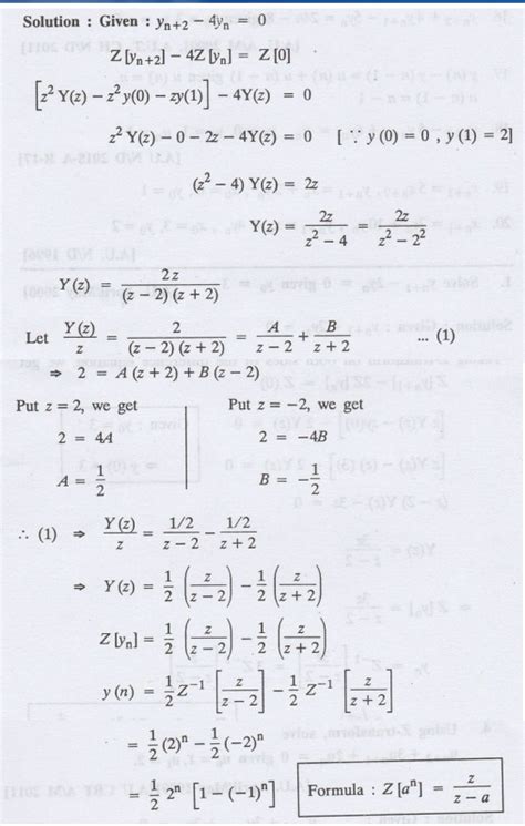 Image result for Difference Equations Z Transform Formula