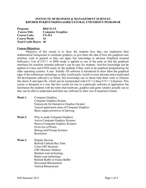 Image result for Computer Graphics Course