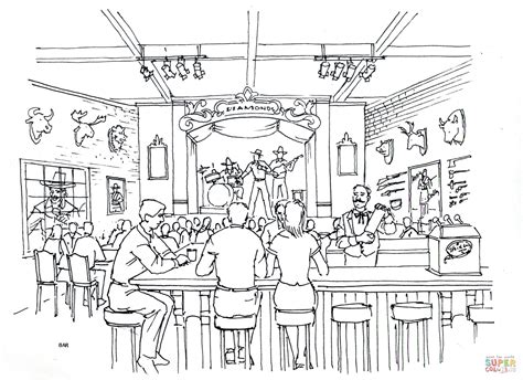 Restaurant Coloring Pages 的图像结果
