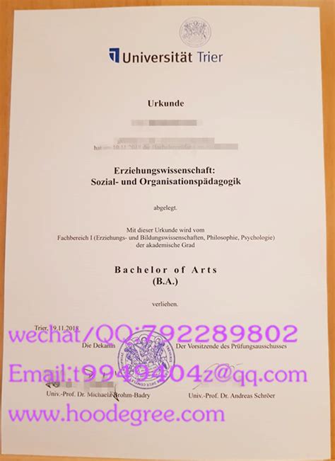 最新2019：德国大学毕业证展示