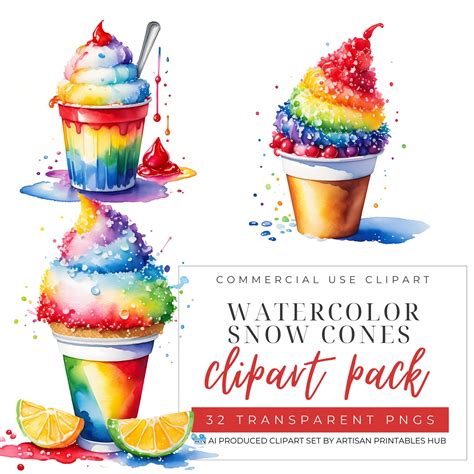 Snow Cone Clipart | and Printables | Svg Png Download | Snowcone ...