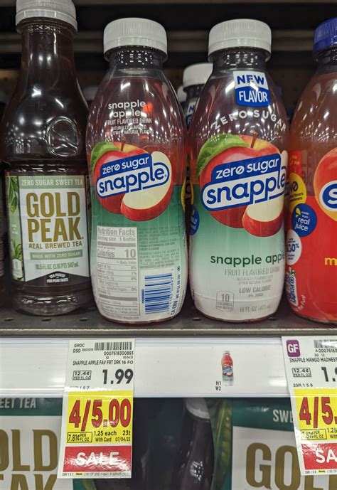 Snapple Zero Sugar As Low As 75¢ At Kroger - iHeartKroger