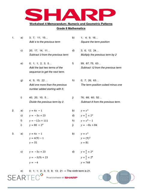 Image result for Numeric Patterns Grade 8