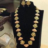 Buy Triangular Meena Stone Motif Necklace Set Online - Ishhaara