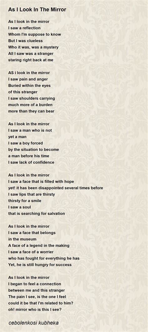 Take A Look In The Mirror