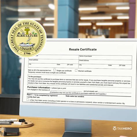 Get a Tennessee Resale Certificate for your Business | TaxHero
