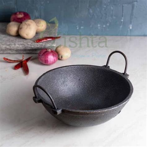 Best Handcrafted Cast Iron Kadai | Iron Cookware | Zishta