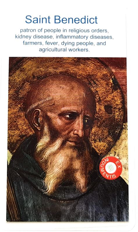 Buy relic card 3rd Class of Saint Benedict of Nursia Patron of People ...