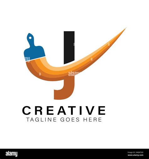 Letter J Paint Brush Logo. Alphabet J House Paint Business Icon Stock Vector Image & Art - Alamy