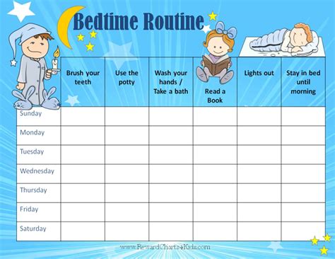 Night Tiem Routine Chart For Kids Online | emergencydentistry.com