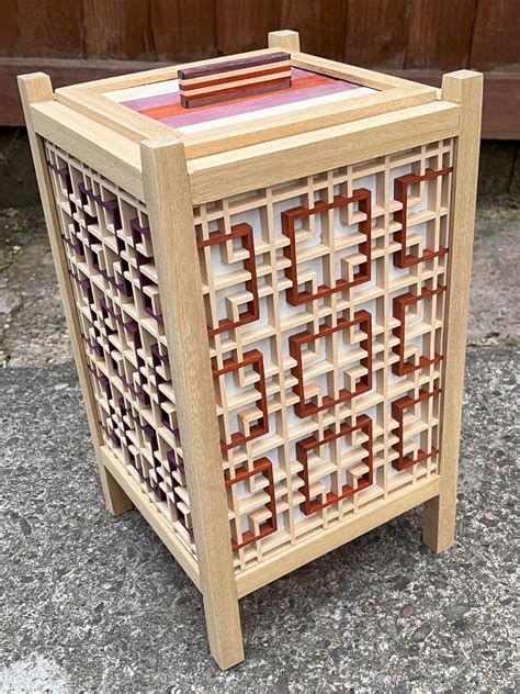 Handmade, Japanese Lamp Kumiko Lamp, Andon, Handmade Wooden Lamp, Table ...