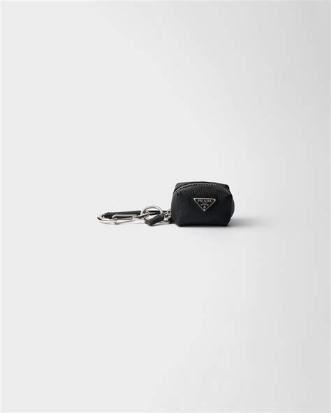 Black Leather Bag Charm | PRADA
