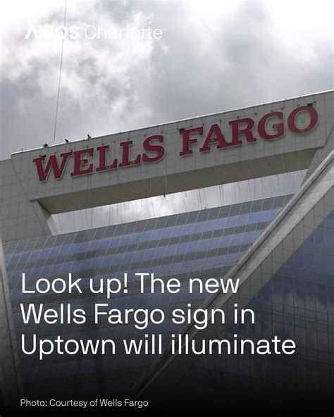 Axios Charlotte | 🏙️ IT’S LIT: The new @wellsfargo sign at 550 South ...