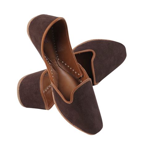 CHOCO COCO - BROWN SUEDE PLAIN JUTTI – Imlee Jaipur