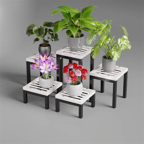 MILAD Plant Stand Indoor Outdoor Flower Plant Stand For Balcony Metal ...