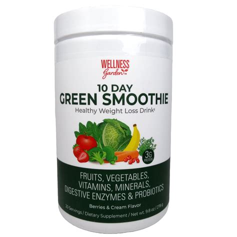 Wellness Garden 10 Day Green Smoothie Powder Berries & Cream | Sellers ...