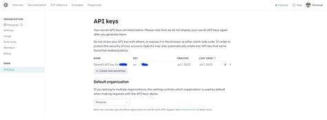 Image result for API Key for Chat GPT