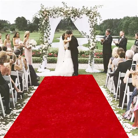 MODFUNS Red Carpet Runner for Party Wedding Aisle Runners 4x20FT Velvet ...