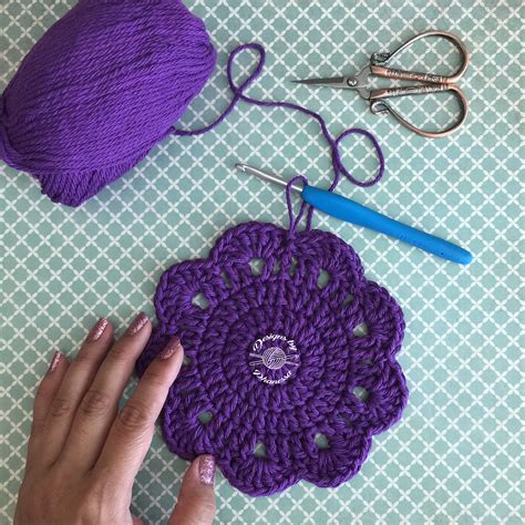 Crochet Coaster Tutorial 的图像结果