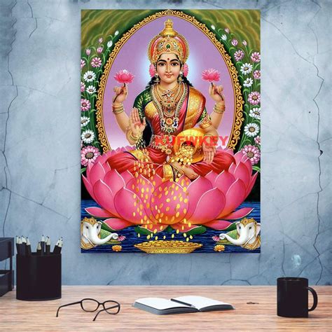 Wall Art Posters Hinduism Lord Ganesha Laxmi India God Prints ...