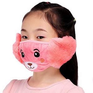 Sonkesh Winter Earmuffs with Mask, for kids, Cartoon Face Cover Warm ...