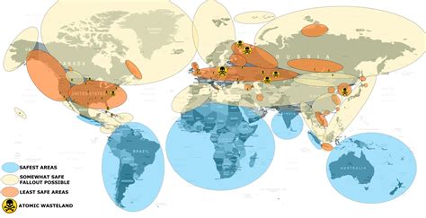 World Nuclear Target Map: Most Safe and Unsafe Areas - Survival Freedom - is it good to zone out