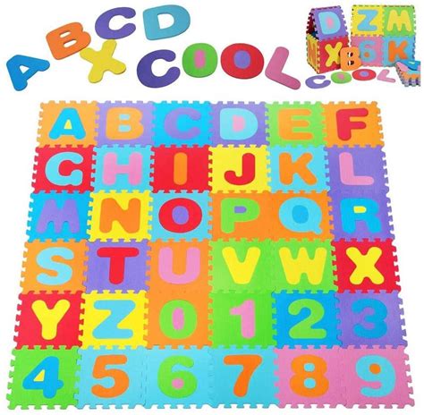ABC Letter Baby Foam Puzzle Play Mat (36-Piece Set) Interlocking Floor ...