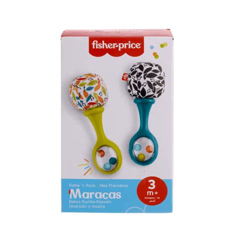 Fisher-Price Rattle ‘n Rock Maracas Set Of 2 Baby Rattles, Newborn Toy ...
