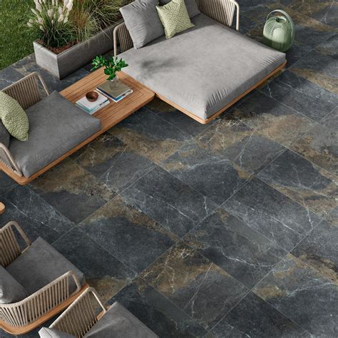 Outdoor Slate Floor Tiles Contemporary Patio Chicago Outdoor Slate