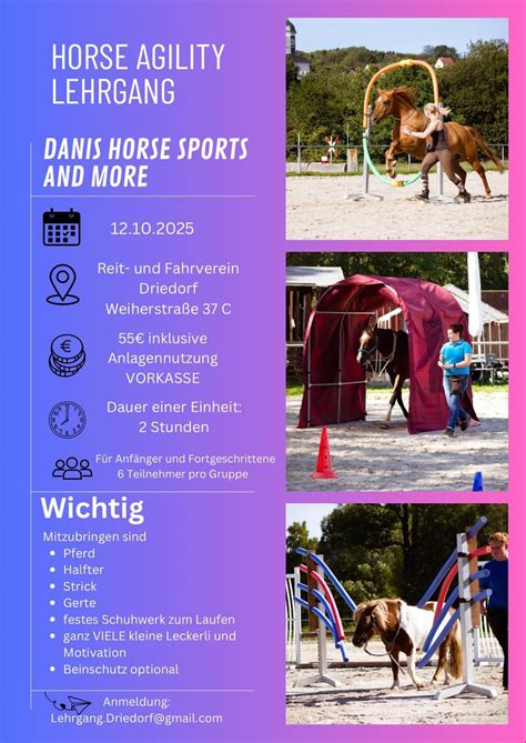 Horse Agility mit Danis Horse Sports and More, Weiher Str. 37 C ...