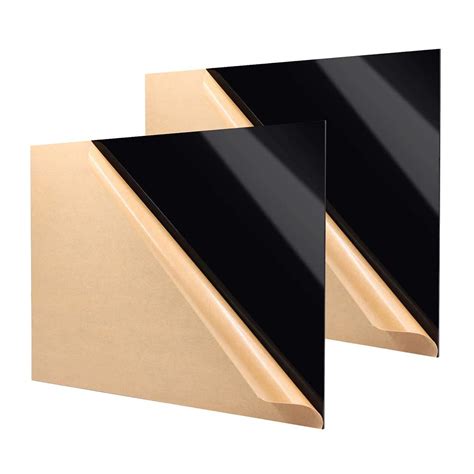 2pcs Black Acrylic Sheet Plexiglass Plastic Panels 1/8" Thick 12"x12 ...