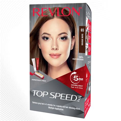 Revlon Top Speed Hair Color for Women Dark Brown | 100% Grey Coverage ...