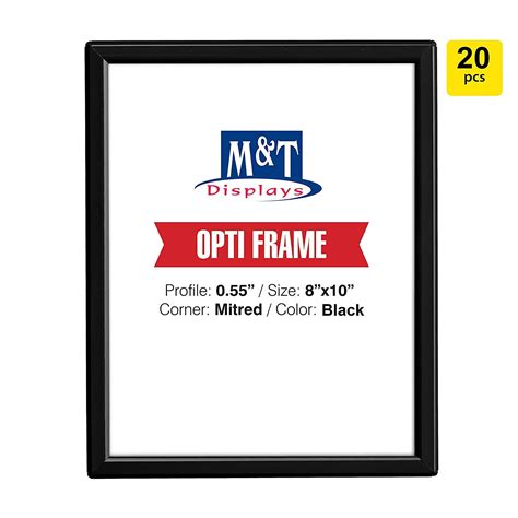 Buy M&T Displays 8x10 Snap Frame, Mitered Corner, Opti Frame, Aluminum ...