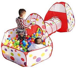 AVP 3 in 1 Intresting Tent House, Ball Pool, Tunnel, Playpen - 3 in 1 ...