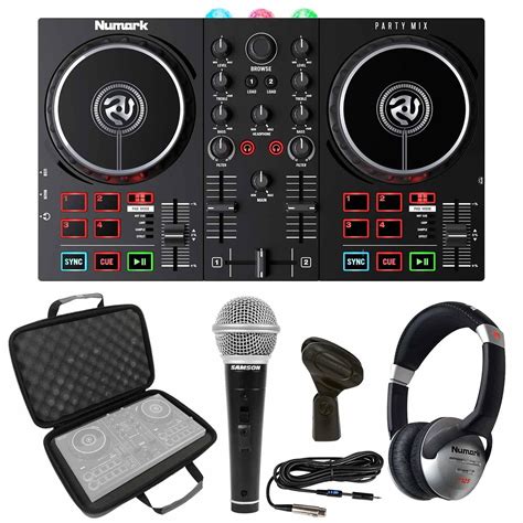 Numark Party Mix II DJ Controller with Professional DJ Headphones ...
