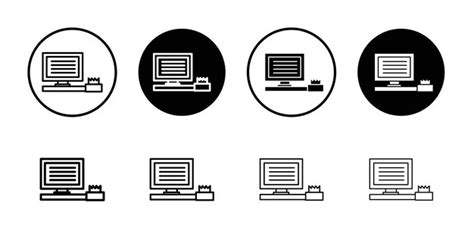 Pos system icon logo set vector | Premium Vector