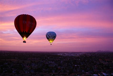 Hot Air Balloons At Sunset