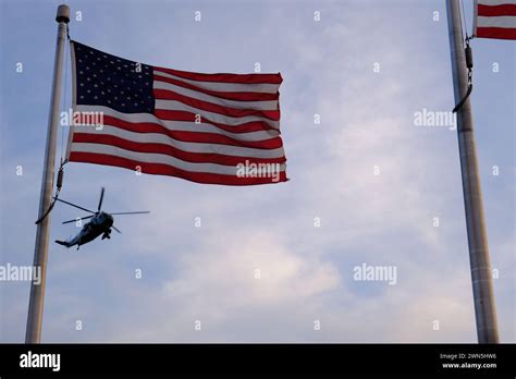 The presidential helicopter, known as Marine One when the president is aboard