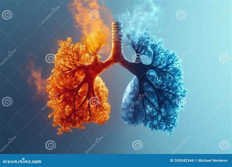 Lungs Shaped Like Burning and Frozen Trees Illustrate Climate Change Effects on Respiratory ...