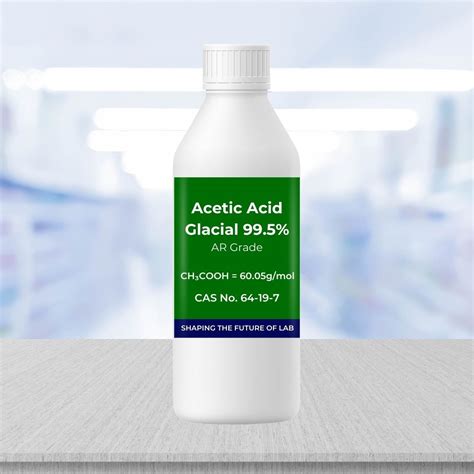 Acetic Acid Glacial 99.5% LR Grade - 500 ml | CAS RN 64-19-7 ...