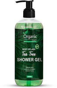 Organic Touch Body Splash Tea Tree Shower Gel with Aloe Vera, Cucumber ...
