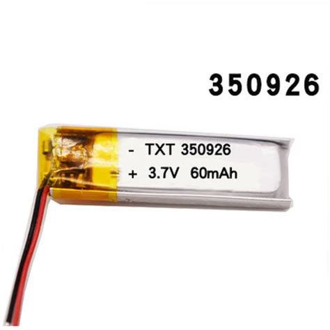 3.7V 90mAh Li ion Battery 350926 Lithium Polymer Rechargeable Battery ...