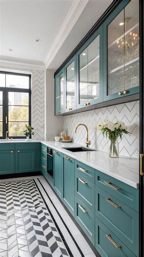 21 Gorgeous Teal Kitchen Cabinet Ideas