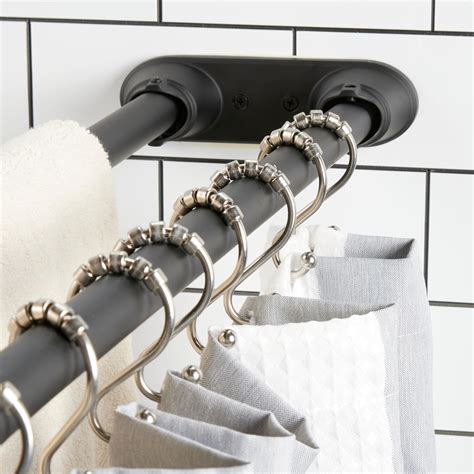Double Curved Shower Curtain Rod