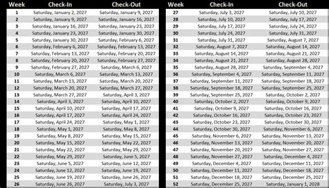 Timeshare Calendars — Ocean Villas