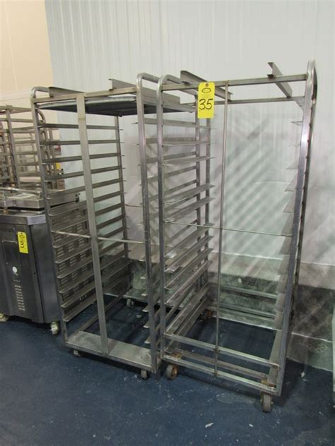 Stainless Steel Bakers Racks, 37" L X 26" W, 15 shelves, 4" spacing ...