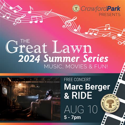 The Crawford Park Great Lawn Summer Series - Marc Berger & RIDE - Crawford Park - Town of Rye ...