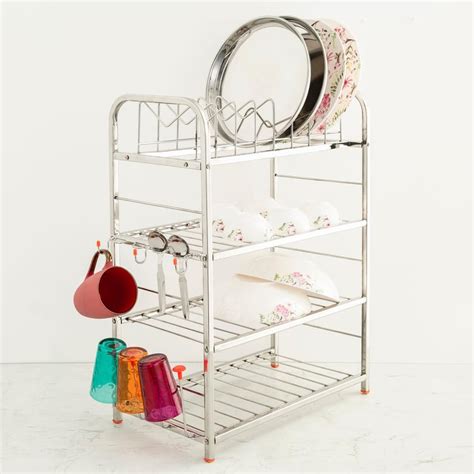 Buy Corsica Lyon Stainless Steel 4-Tier Kitchen Organiser Rack from ...