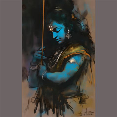 Divine Digital Art of Lord Sri Rama - High-Resolution PNG – Brogen