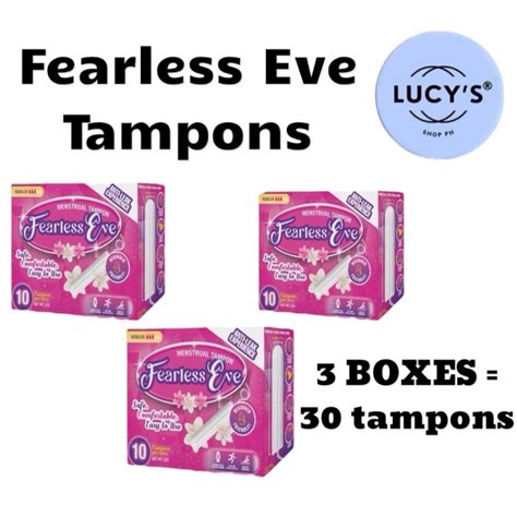 Lucy Fearless Eve Menstruational Tampons for Regular Flow Trio Set = 30 Pieces | Shopee Philippines